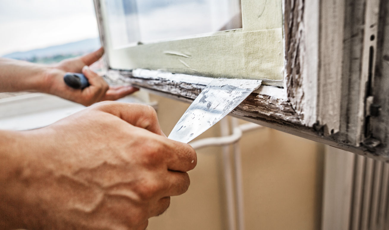 Close Up Photo of Sash Windows Work Being Completed